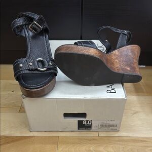 Black Women's Wedge Sandals